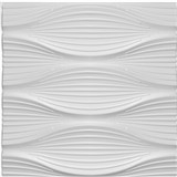 Obkladové panely 3D PVC DNA biely rozmer 500 x 500 mm, hrúbka 1 mm,