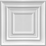 Obkladové panely 3D PVC ROMA biele rozmer 500 x 500 mm, hrúbka 1 mm,