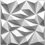 Obkladové panely 3D PVC DIAMANT malý biely rozmer 500 x 500 mm, hrúbka 1 mm,