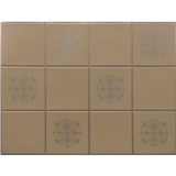 Obkladové panely 3D PVC rozmer 440 x 580 mm obklad malý hnedý so strieborným dekorom