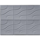 Obkladové panely 3D PVC rozmer 440 x 580 mm vlnovky sivé