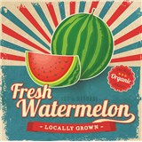 Retro tabula Fresh Watermelon 30 x 30 cm -  POSLEDNÉ KUSY