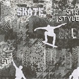 Vliesové tapety na stenu IMPOL Sweet and Cool skate - street style sivo-čierný