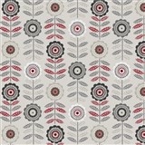 Obrusy návin 20 m x 140 cm retro kvetinový vzor modro-červený