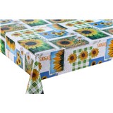 Obrus metráž návin 20 m x 140 cm slnečnica pod modrou oblohou