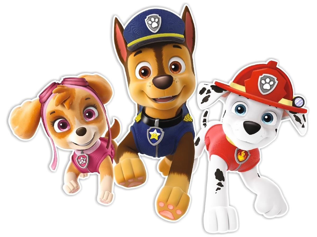 3D Penová dekorácia na stenu Labková patrola Skye, Chase, Marshall (Paw Patrol)