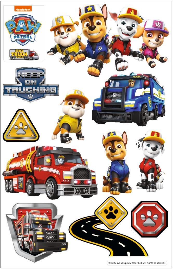 3D Penová dekorace na stenu Labková patrola Chase, Rubble, Marshall, Skye (Paw Patrol)