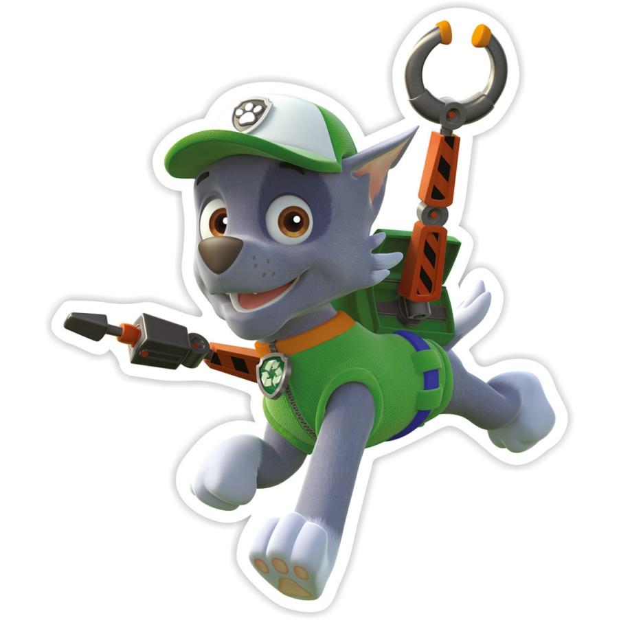 3D penová dekorácia na stenu Labková patrola Rocky v akci (Paw Patrol)