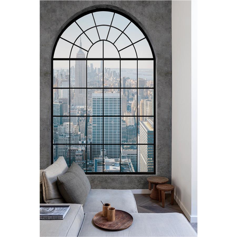 Vinylové fototapety na stenu MURALE okno s výhľadom na New York rozmer 1,59 x 2,8 m