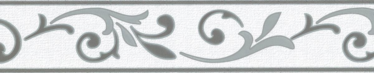 Samolepiace bordúry ornamenty sivé 5 m x 5,8 cm