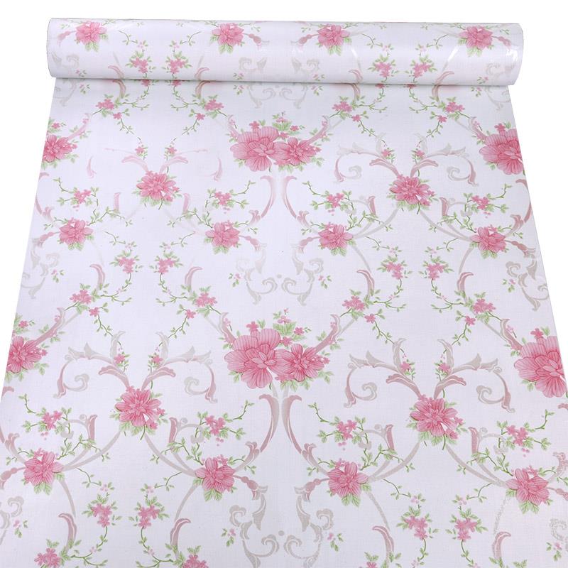 Samolepiace tapety ružové kvetinky 45 cm x 10 m