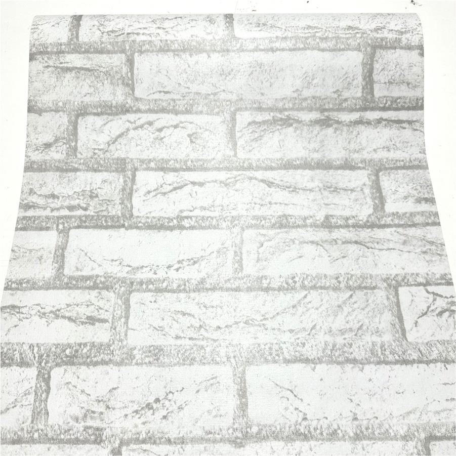 Samolepiace tapety tehla bielo-sivá 45 cm x 10 m