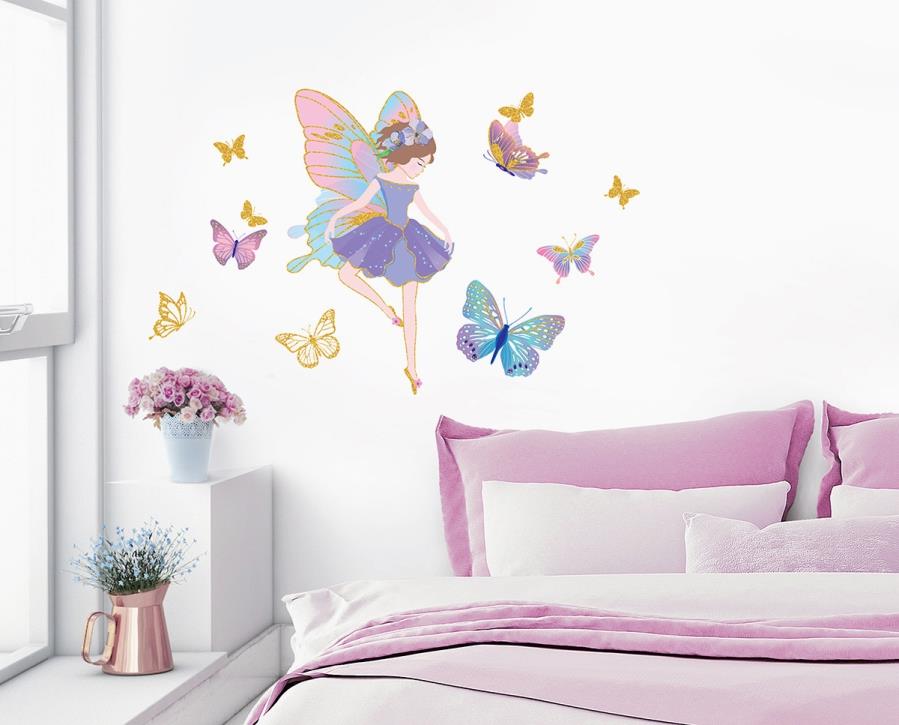 Samolepky na stenu - víla 24,5 x 47,5 cm