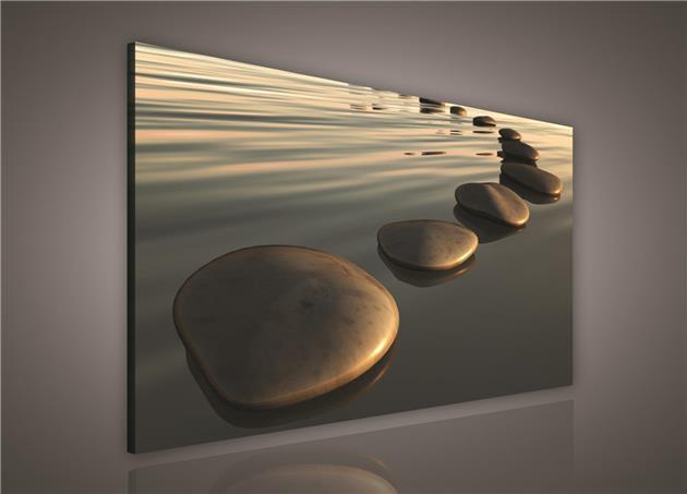 Obraz na stenu kamene na piesočnatej pláži 100 x 75 cm