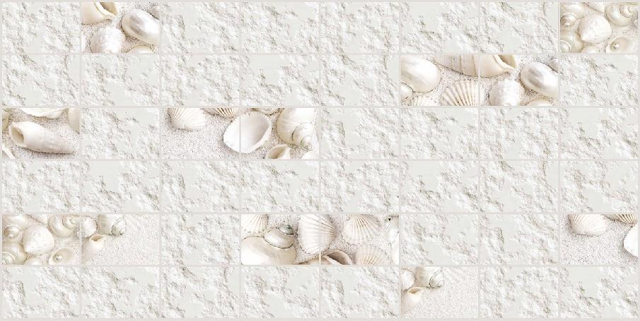 Obkladové panely 3D PVC rozmer 980 x 490 mm pieskovcový kameň s mušľami