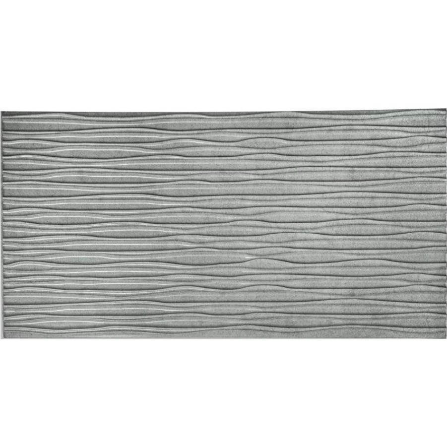 Obkladové panely 3D PVC rozmer 500 x 970 mm vlnovky sivé