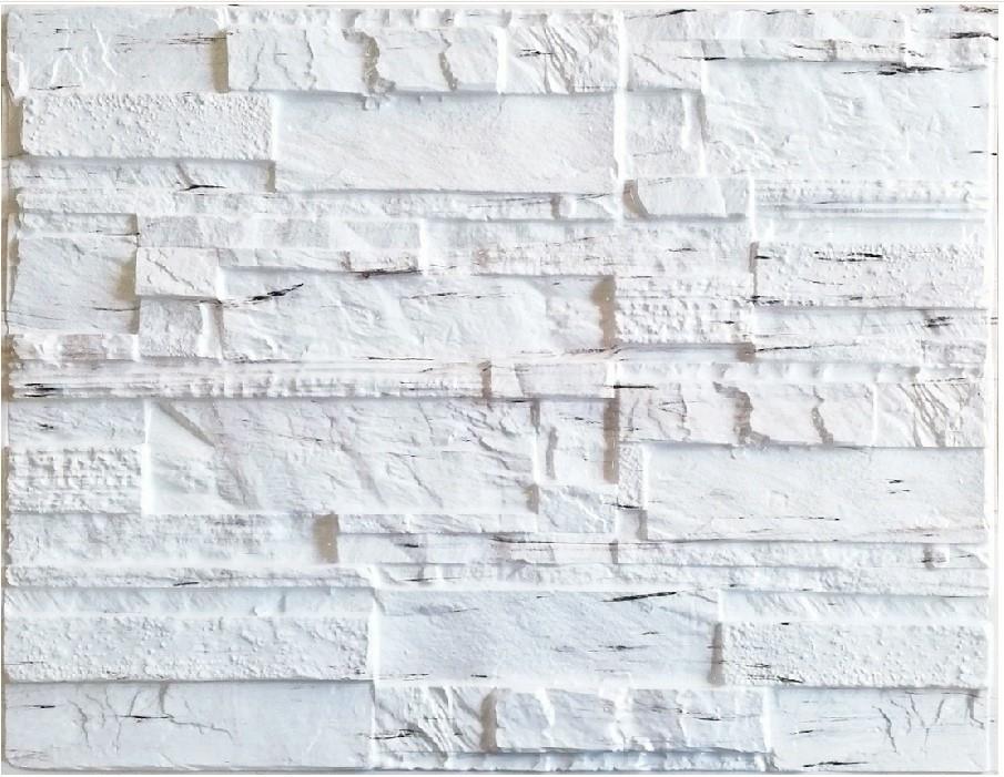 Obkladové panely 3D PVC rozmer 440 x 580 mm ukladaný kameň krémový