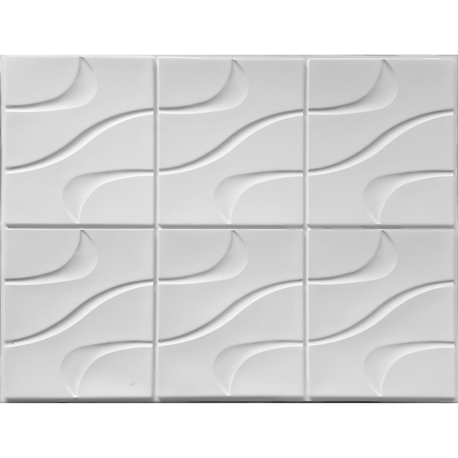 Obkladové panely 3D PVC rozmer 440 x 580 mm vlnovky biele
