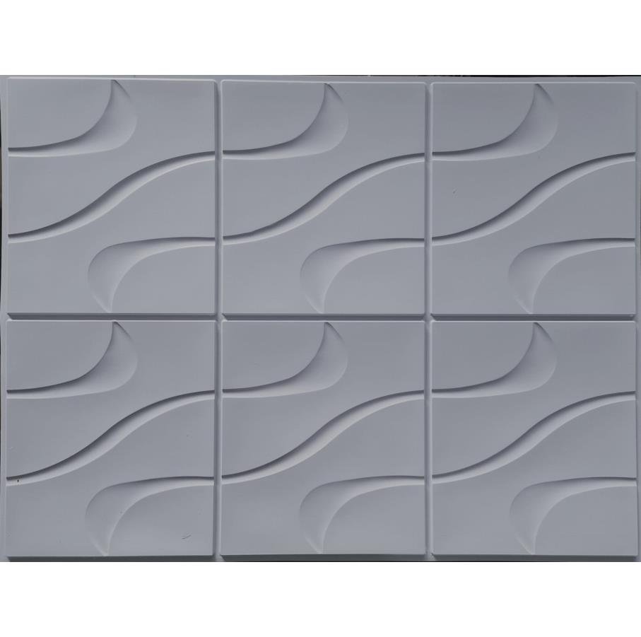 Obkladové panely 3D PVC rozmer 440 x 580 mm vlnovky sivé