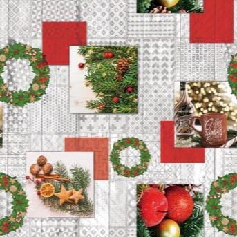 Obrusy návin 20 m x 140 cm vianočný motív VII.