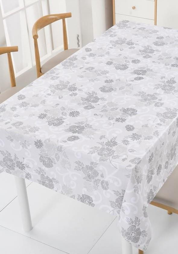 Obrus metráž vlčie maky sivé