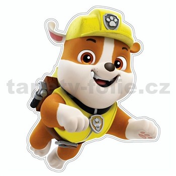 3D Penová dekorácia na stenu Labková patrola Rubble (Paw Patrol)