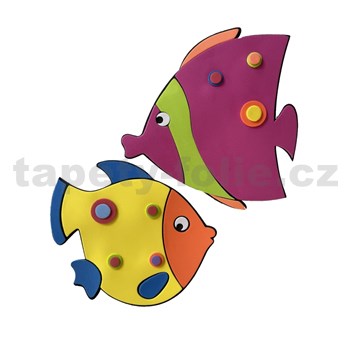 3D penová dekorácia na stenu rybky 48 x 25 cm