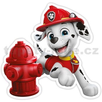 3D penová dekorácia na stenu Labková patrola Marshall v akci (Paw Patrol) + DARČEK ZDARMA