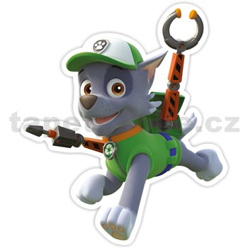 3D penová dekorácia na stenu Labková patrola Rocky v akci (Paw Patrol) + DARČEK ZDARMA