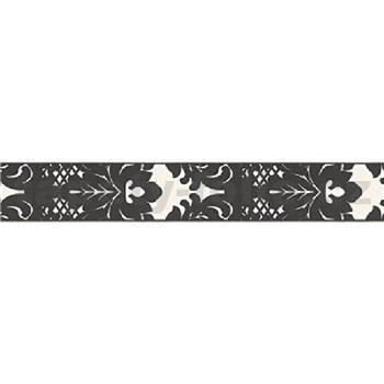 VInylové bordury IMPOL čierne ornamenty na bielom podklade 5 m x 5,3 cm - POSLEDNÉ KUSY