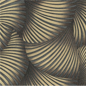 Vliesové tapety na stenu GMK Fashion for walls  5 3D twill zlatý na tmavo sivom podklade