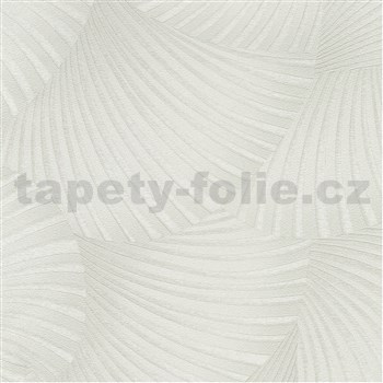 Vliesové tapety na stenu GMK Fashion for walls  5 3D twill biely na krémovom podklade