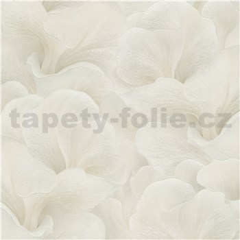 Vliesové tapety na stenu GMK Fashion for walls  5 florálny vzor metalicky krémový