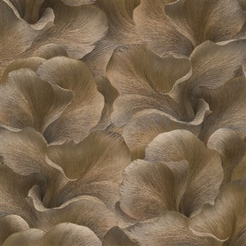 Vliesové tapety na stenu GMK Fashion for walls  5 florálny vzor metalicky tmavo hnedý