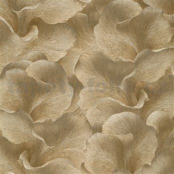 Vliesové tapety na stenu GMK Fashion for walls  5 florálny vzor metalicky zlatý