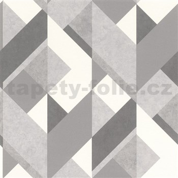 Papierové tapety na stenu IMPOL Art-Deco sivo-biele