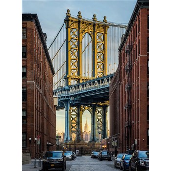 Vliesové fototapety Brooklyn Manhattan Bridge, rozmer 184 cm x 248 cm - POSLEDNÝ KUS