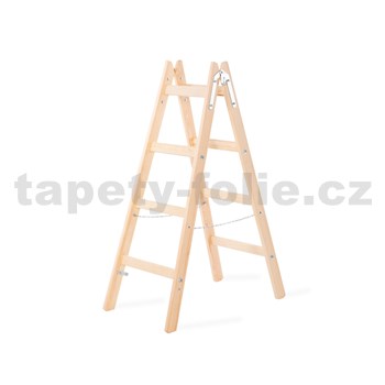 Štafle maliarske PREMIUM, 4 priečky, drevený rebrík, 150kg