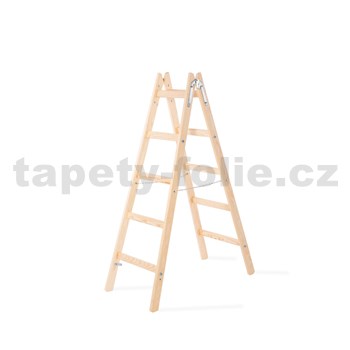 Štafle maliarske PREMIUM, 5 příček, drevený rebrík, 150kg