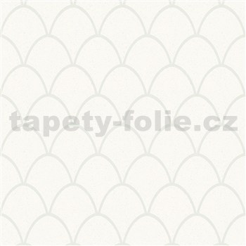 Vliesové tapety New Spirit škandinávsky vzor, biely s perlovými odleskami a trblietkami