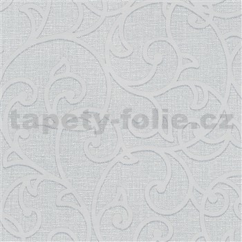 Vliesové tapety na stenu IMPOL Opus ornamenty strieborné na sivom podklade