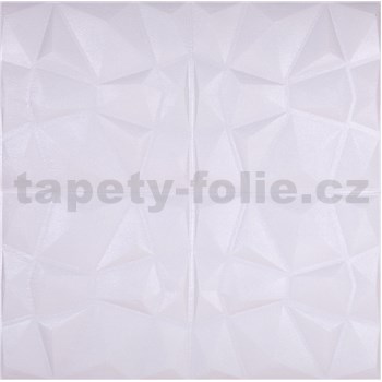 Samolepiace penové 3D panely rozmer 70 x 69 cm, diamant biely