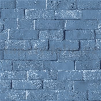 Vliesové tapety na stenu IMPOL Pop tehly modré