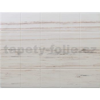 Obkladové panely 3D PVC rozmer 440 x 580 mm obklad malý krémový s žíhaním