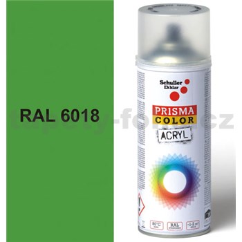 Sprej zelený lesklý 400ml, odtieň RAL 6018 farba žlto-zelená lesklá