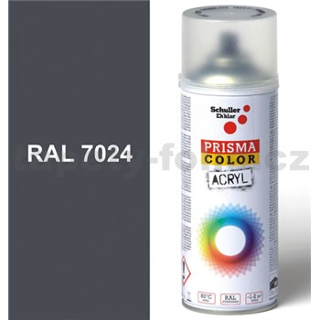 Sprej sivý lesklý 400ml, odtieň RAL 7024 farba grafitovo sivá lesklá