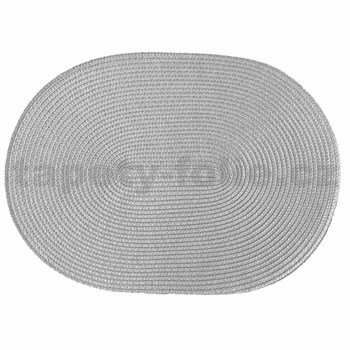 Jutové dekoratívne prestieranie na stôl RATAN oválné svetlo sivé - POSLEDNÉ KUSY
