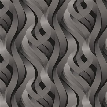 Vliesové tapety na stenu Kinetic 3D abstrakt sivý - POSLEDNÉ KUSY