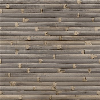 Vliesové tapety na stenu IMPOL Wanderlust bambusový obklad sivo-hnedý