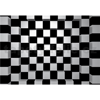 Vliesové fototapety 3D šachovnice, rozmer 366 x 254 cm - POSLEDNÉ KUSY